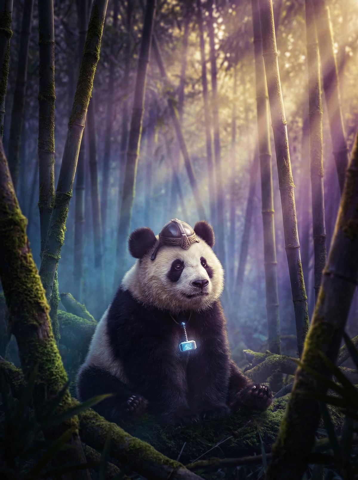 户外露出熊猫视频