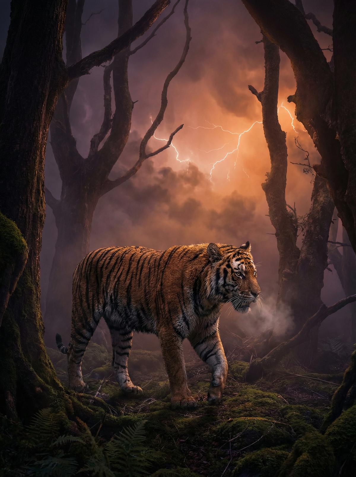 户外露出老虎视频